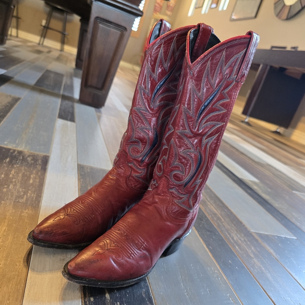 DAN POST Red Western Cowgirl Boots - Picture 5 of 16